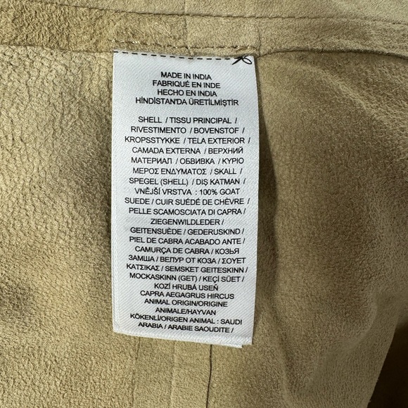 Ralph Lauren Women’s Goat Suede Button Up Long Sleeve Shirt / Jacket Tan - XXL - Picture 9 of 10